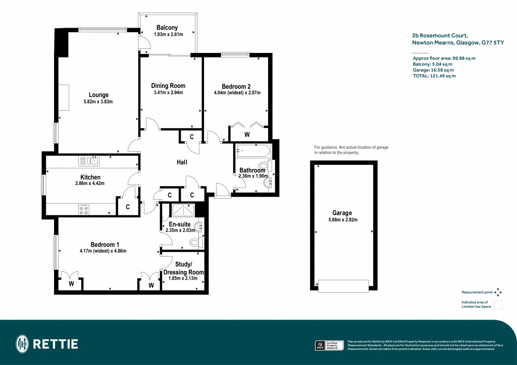 Floorplans For 2B, Rosemount Court, Newton Mearns, Glasgow, East Renfrewshire