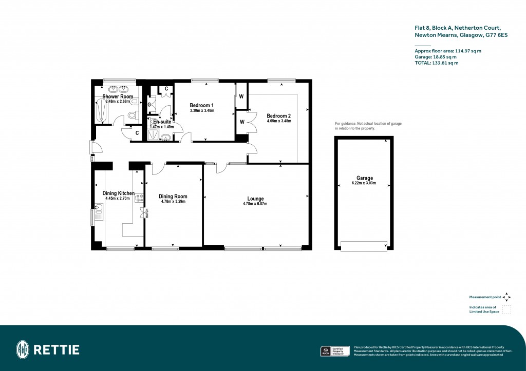 Floorplans For Flat 8, Block A Netherton Court, Ayr Road, Newton Mearns, Glasgow, East Renfrewshire