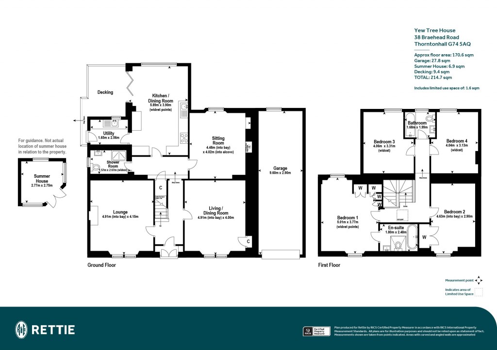 Floorplans For Yew Tree House, Braehead Road, Thorntonhall, Glasgow