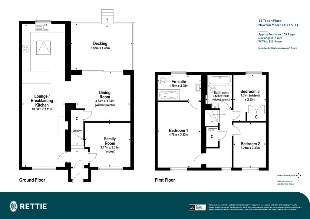 Floorplans For Troon Place, Newton Mearns, Glasgow