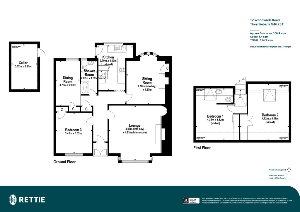 Floorplans For Woodlands Road, Thornliebank, Glasgow, East Renfrewshire