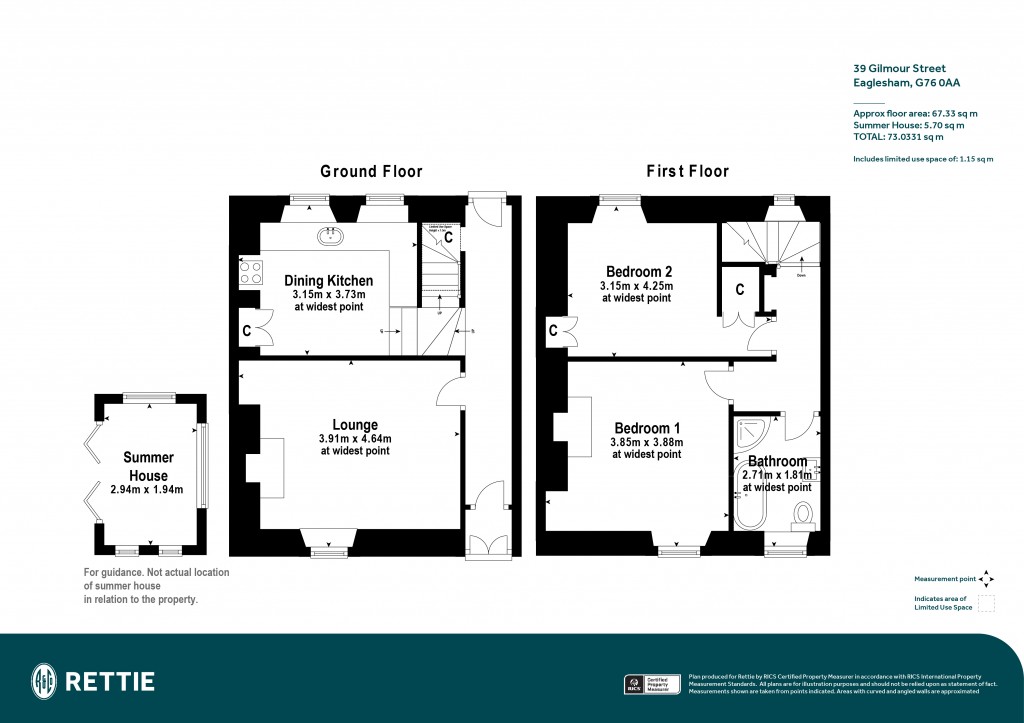 Floorplans For Gilmour Street, Eaglesham, Glasgow, East Renfrewshire