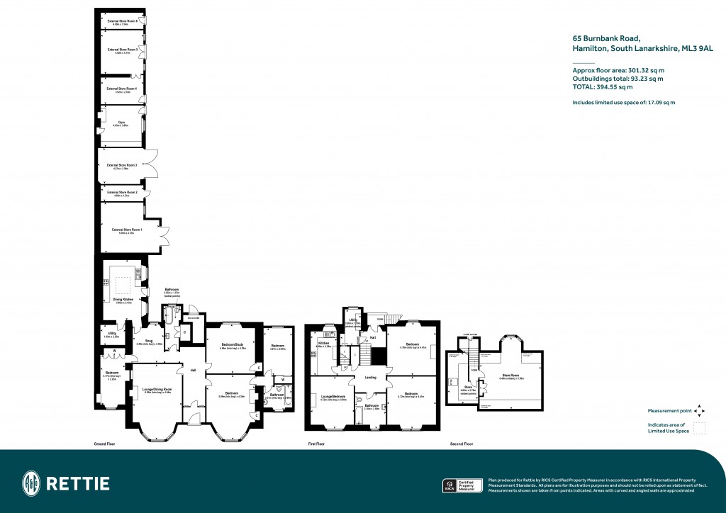 Floorplans For 65 & 65a, Burnbank Road, Hamilton, South Lanarkshire