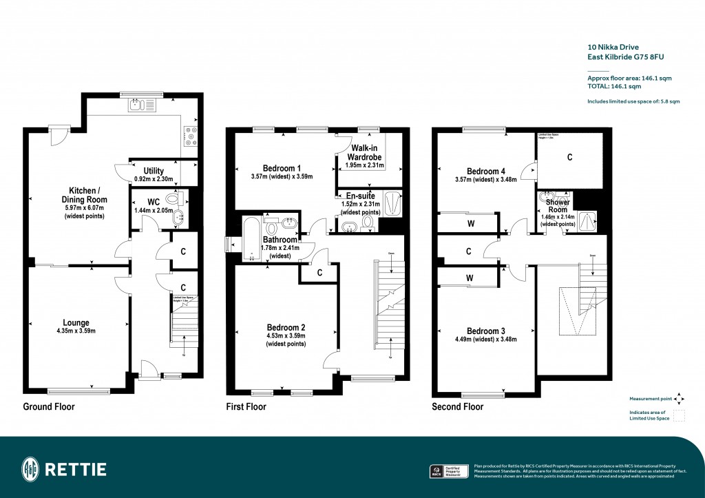 Floorplans For Nikka Drive, East Kilbride, Glasgow, South Lanarkshire