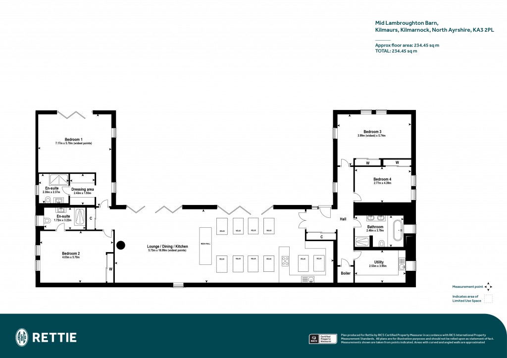 Floorplans For Mid Lambroughton Farm, Kilmaurs, East Ayrshiure