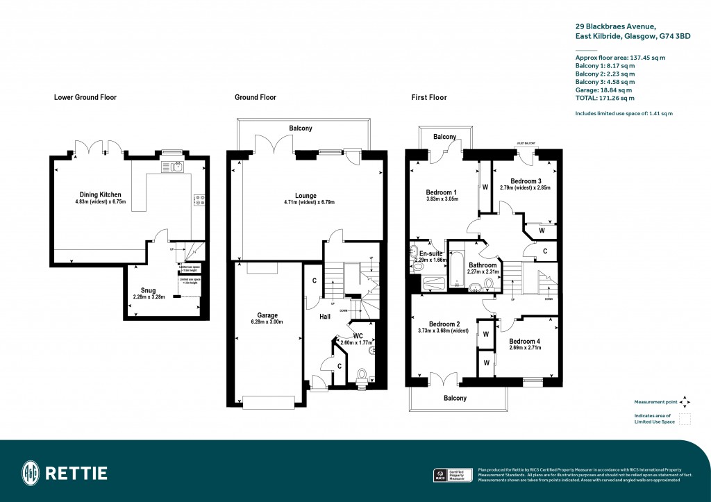 Floorplans For Blackbraes Avenue, East Kilbride, Glasgow