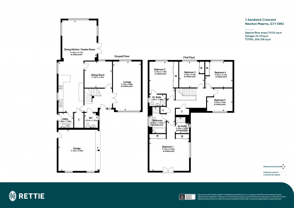 Floorplans For Sandwick Crescent, Newton Mearns, Glasgow, East Renfrewshire