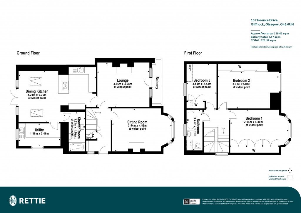 Floorplans For Florence Drive, Giffnock, Glasgow, East Renfrewshire