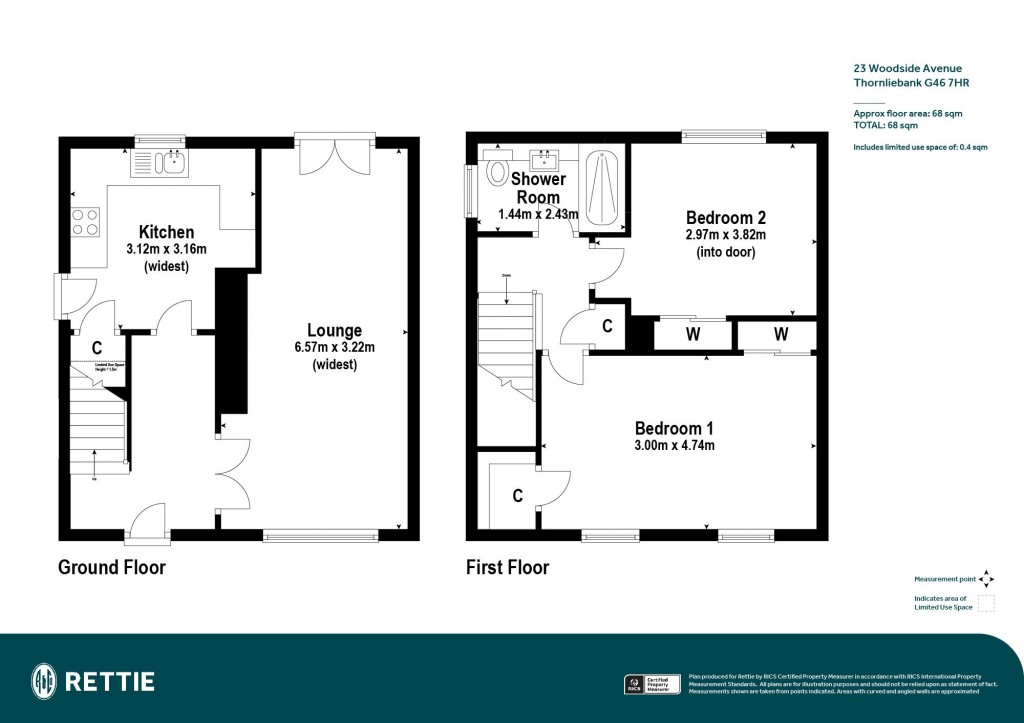 Floorplans For Woodside Avenue, Thornliebank, Glasgow, East Renfrewshire