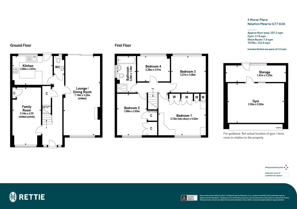 Floorplans For Morar Place, Newton Mearns, Glasgow, East Renfrewshire