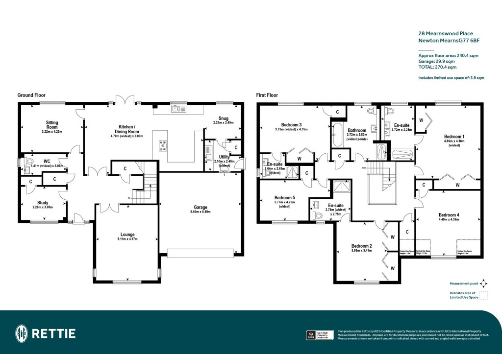 Floorplans For Mearnswood Place, Newton Mearns, Glasgow, East Renfrewshire