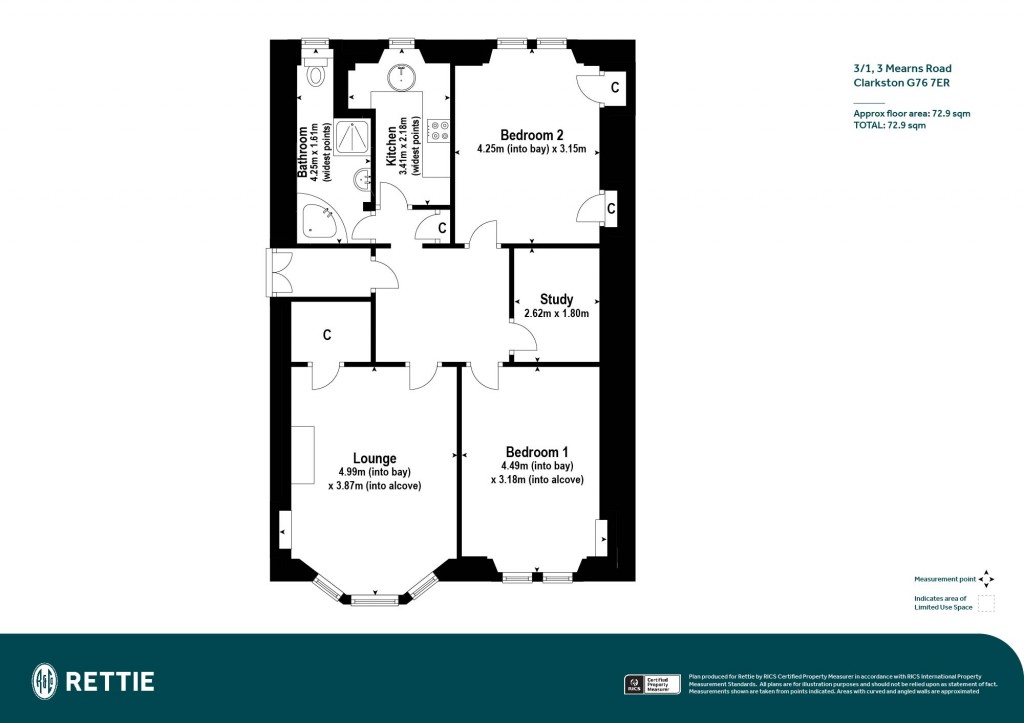 Floorplans For 3/1, Mearns Road, Clarkston, Glasgow, East Renfrewshire