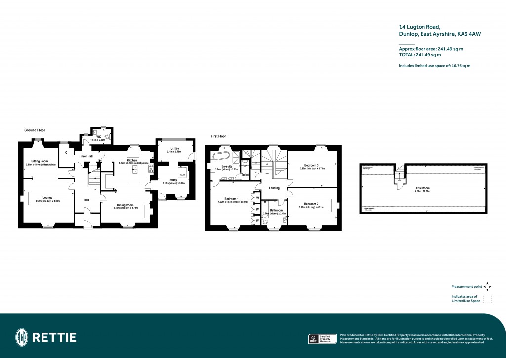 Floorplans For Lugton Road, Dunlop, East Ayrshire