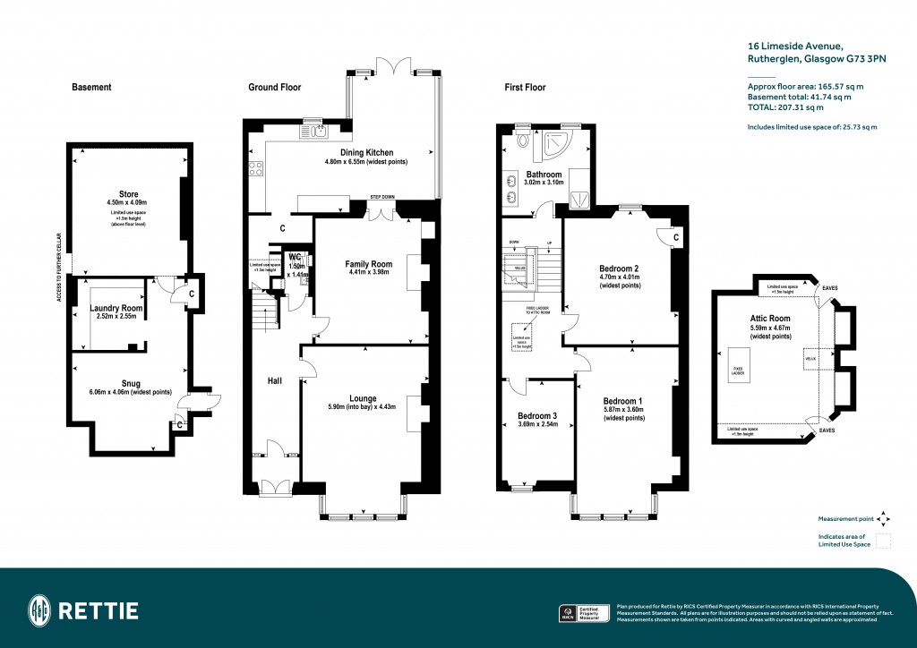 Floorplans For Limeside Avenue, Rutherglen, South Lanarkshire