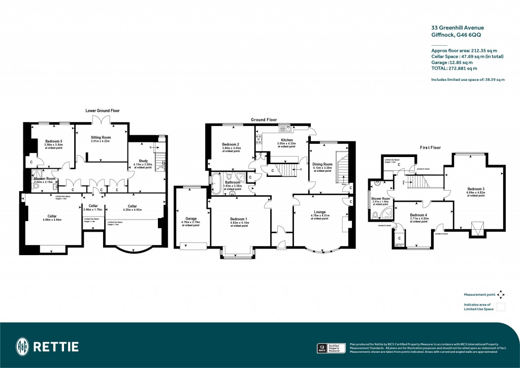 Floorplans For Greenhill Avenue, Giffnock, Glasgow, East Renfrewshire