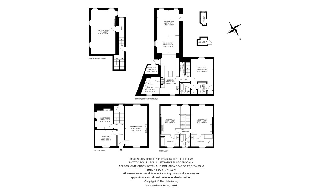 Floorplans For Dispensary House, 106 Roxburgh Street, Kelso