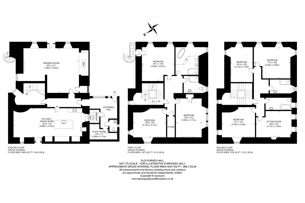 Floorplans For Old Purves Hall, Greenlaw, Duns, Scottish Borders