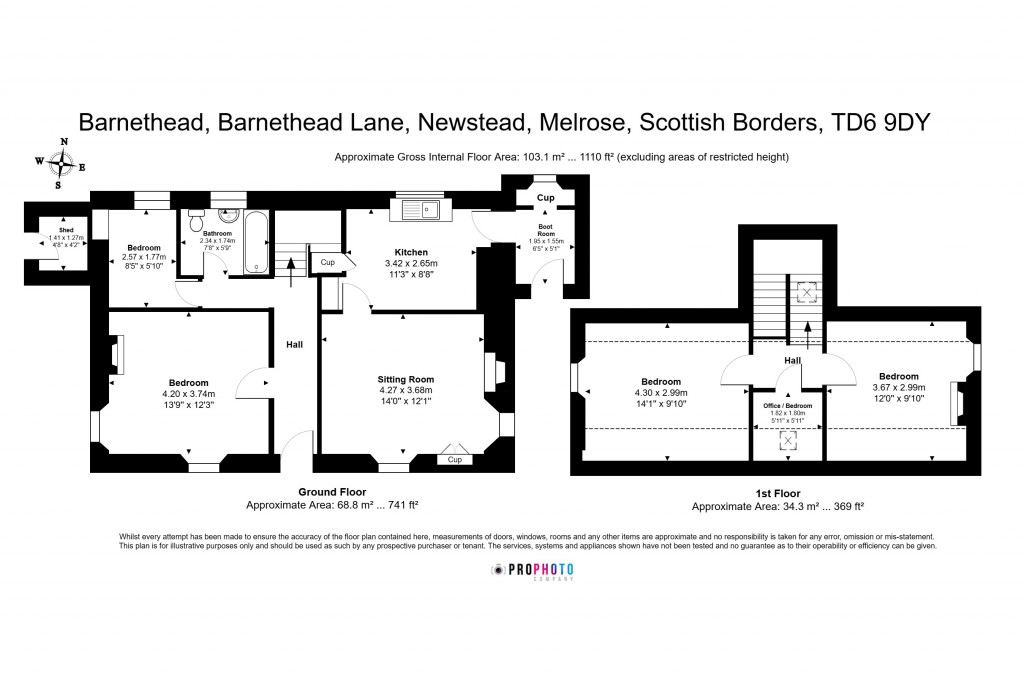 Floorplans For Barnethead, Barnethead Lane, Newstead, Melrose