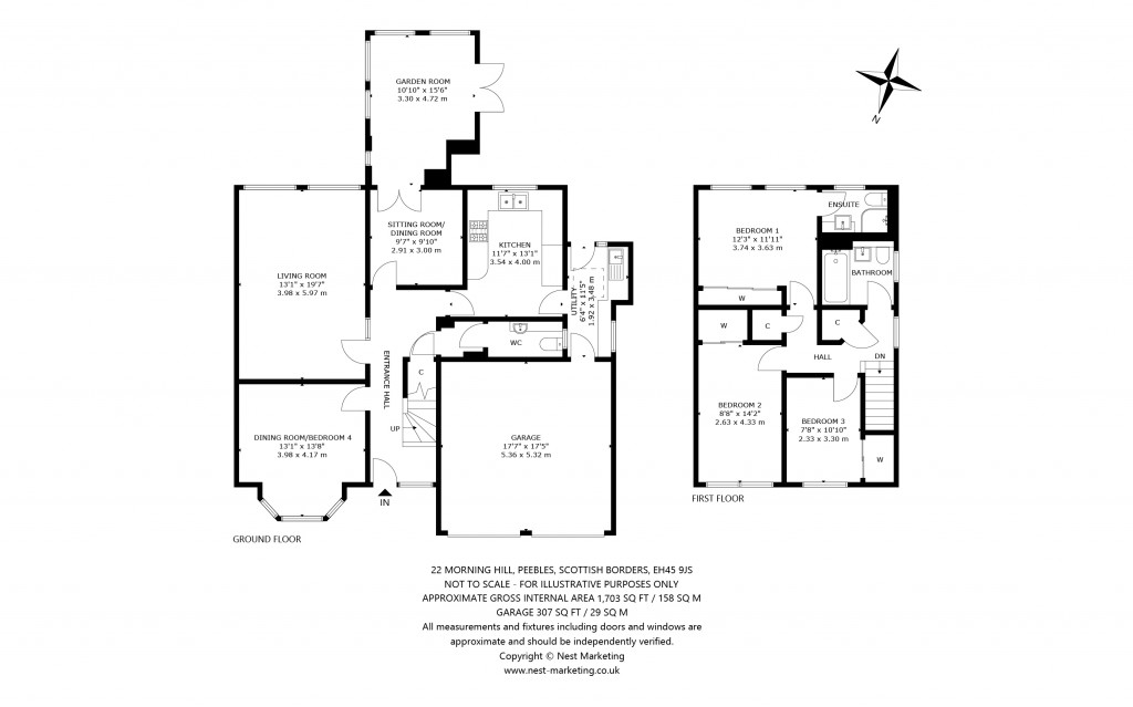 Floorplans For Morning Hill, Peebles, Scottish Borders