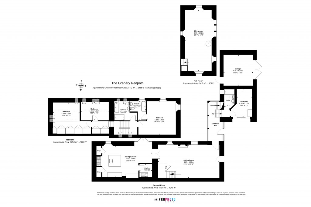 Floorplans For The Granary, Redpath, Earlston