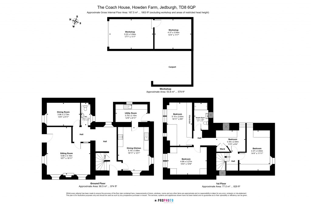 Floorplans For The Coach House, Howden Farm, Jedburgh, Scottish Borders