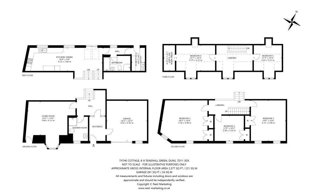 Floorplans For Tythe Cottage, 8-9 Teindhillgreen, Duns, Scottish Borders