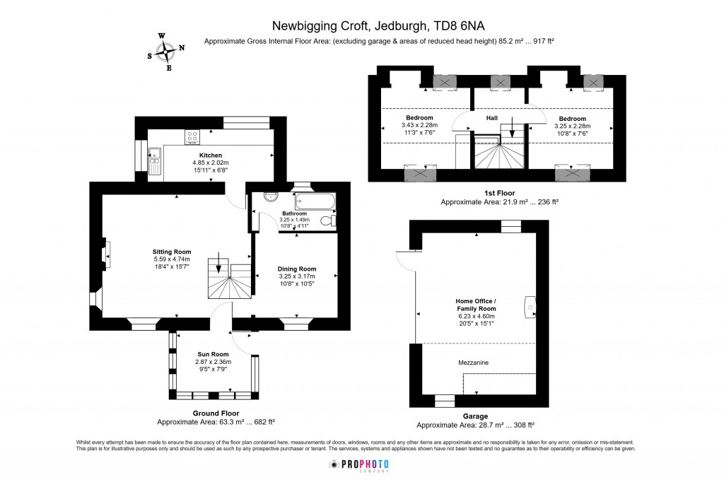 Floorplans For Newbigging Croft, Jedburgh, Scottish Borders