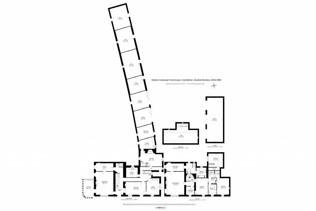 Floorplans For Nether Horsburgh Farmhouse, Innerleithen, Scottish Borders