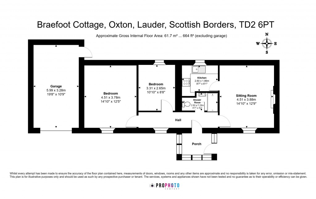 Floorplans For Braefoot Cottage, Oxton, Lauder, Scottish Borders