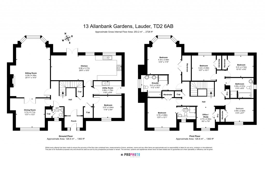 Floorplans For Allanbank Gardens, Lauder, Scottish Borders