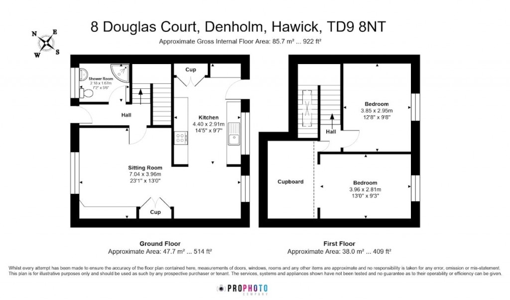 Floorplans For Douglas Court, Denholm, Hawick, Scottish Borders