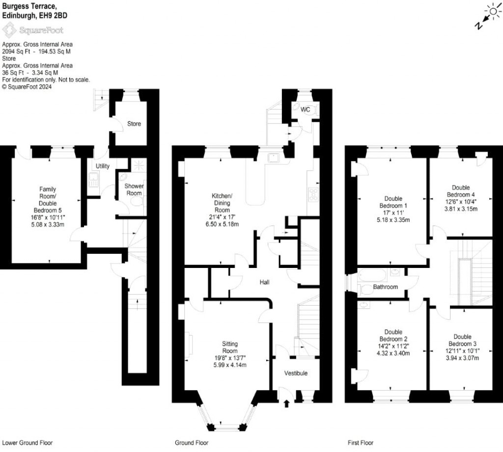 Floorplans For Burgess Terrace, Edinburgh