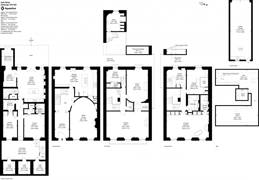 Floorplans For India Street, Edinburgh