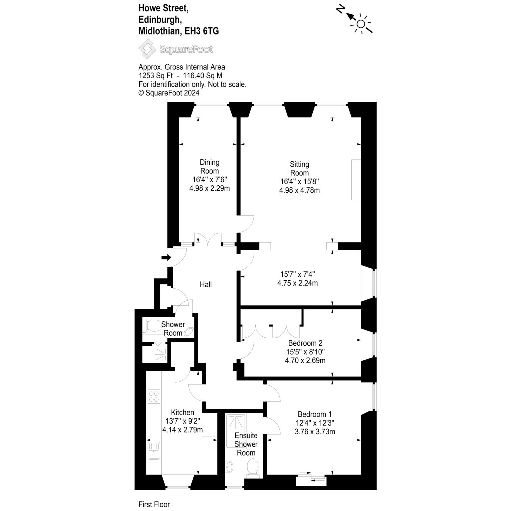 Floorplans For Howe Street, Edinburgh