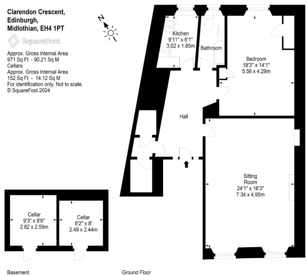 Floorplans For Clarendon Crescent, Edinburgh, Midlothian