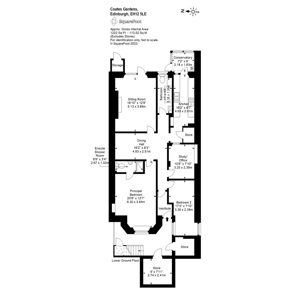 Floorplans For Coates Gardens, Edinburgh