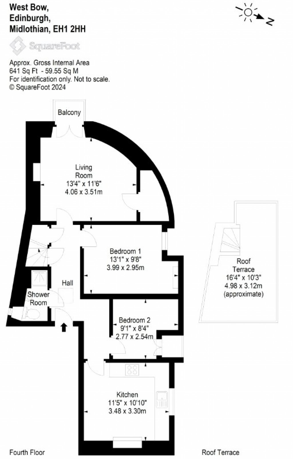 Floorplans For 4F1, West Bow, Edinburgh, Midlothian