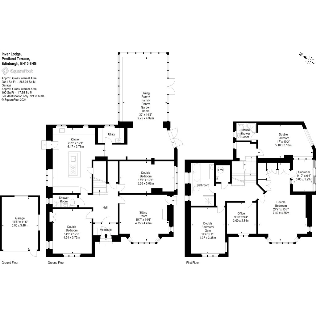 Floorplans For Inver Lodge, Pentland Terrace, Edinburgh, Midlothian