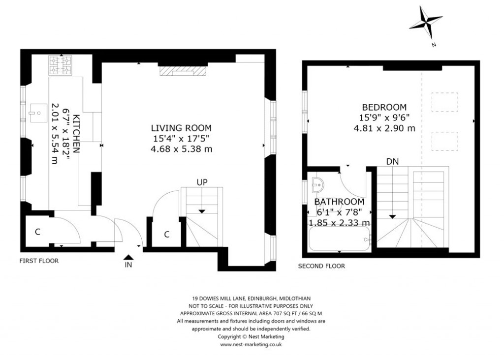 Floorplans For Dowie's Mill Lane, Edinburgh, Midlothian