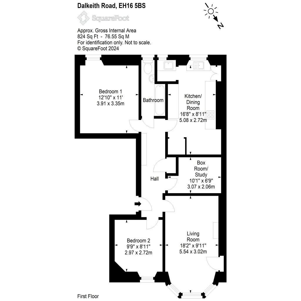 Floorplans For 1F2, Dalkeith Road, Edinburgh, Midlothian