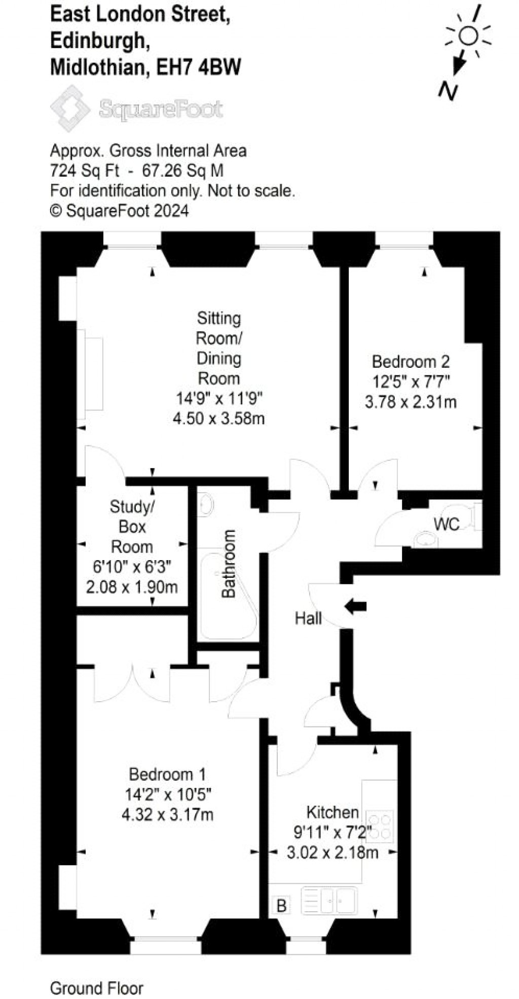 Floorplans For 6/1, East London Street, Edinburgh, Midlothian