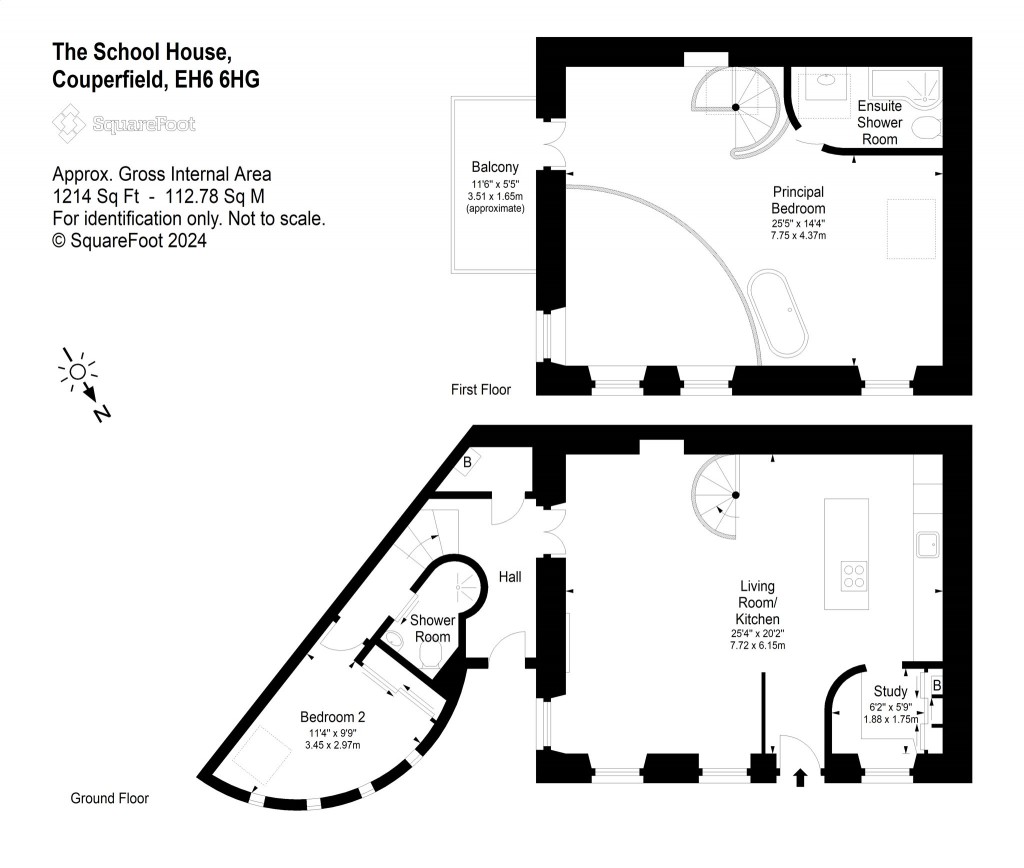 Floorplans For The School House, Couperfield, Edinburgh, Midlothian