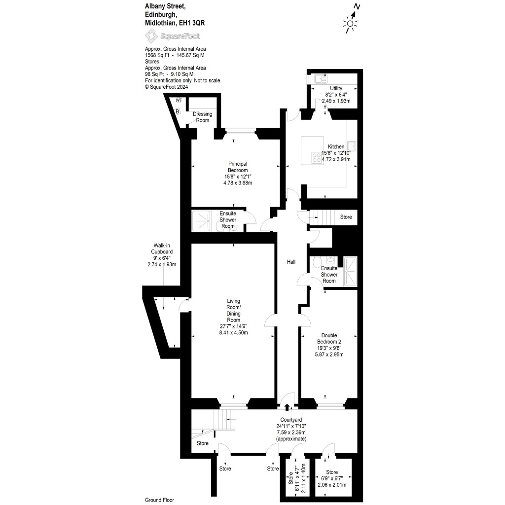 Floorplans For Albany Street, Edinburgh, Midlothian