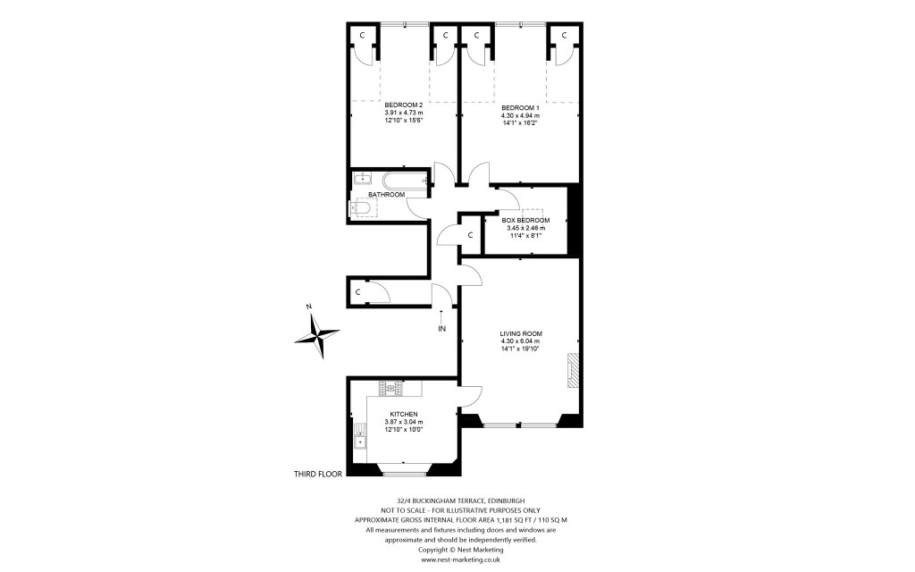 Floorplans For Buckingham Terrace, Edinburgh