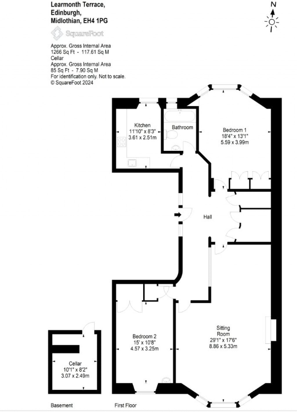 Floorplans For Learmonth Terrace, Edinburgh