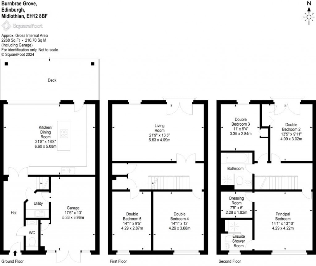 Floorplans For Burnbrae Grove, Edinburgh, Midlothian