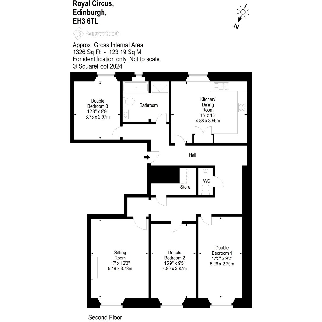 Floorplans For 2f, Royal Circus, Edinburgh