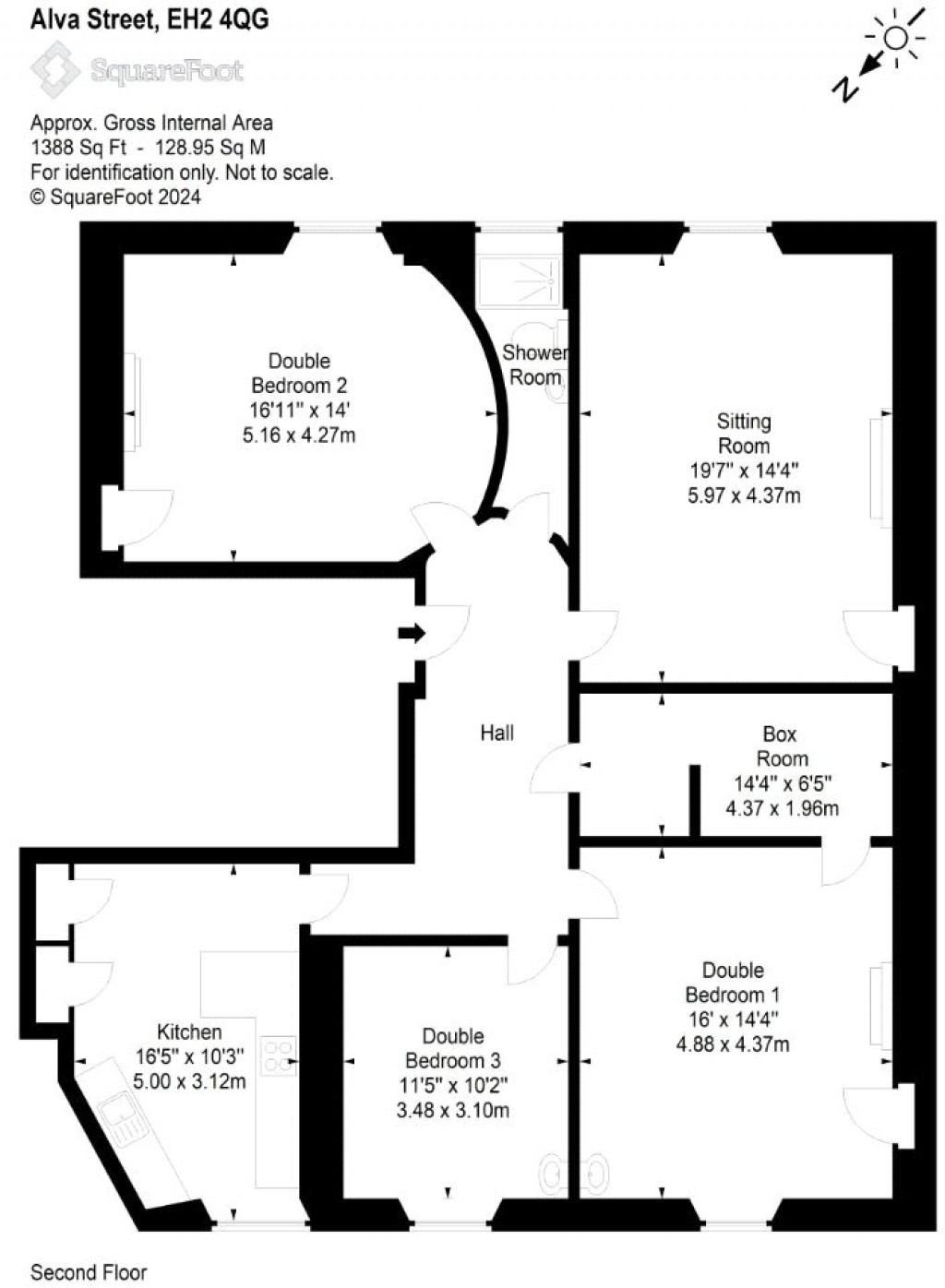 Floorplans For 2F2, Alva Street, Edinburgh, Midlothian