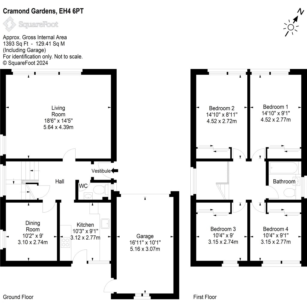 Floorplans For Cramond Gardens, Edinburgh, Midlothian