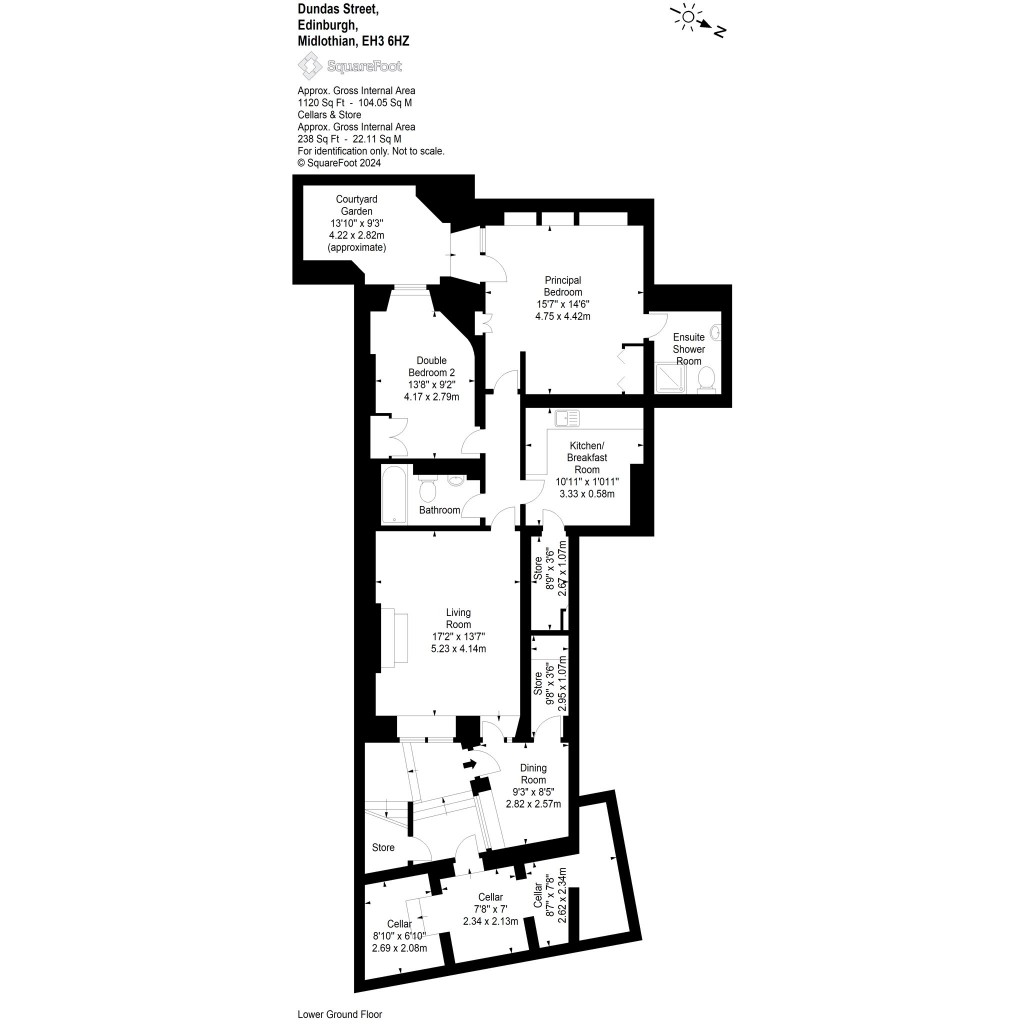 Floorplans For Dundas Street, Edinburgh, Midlothian